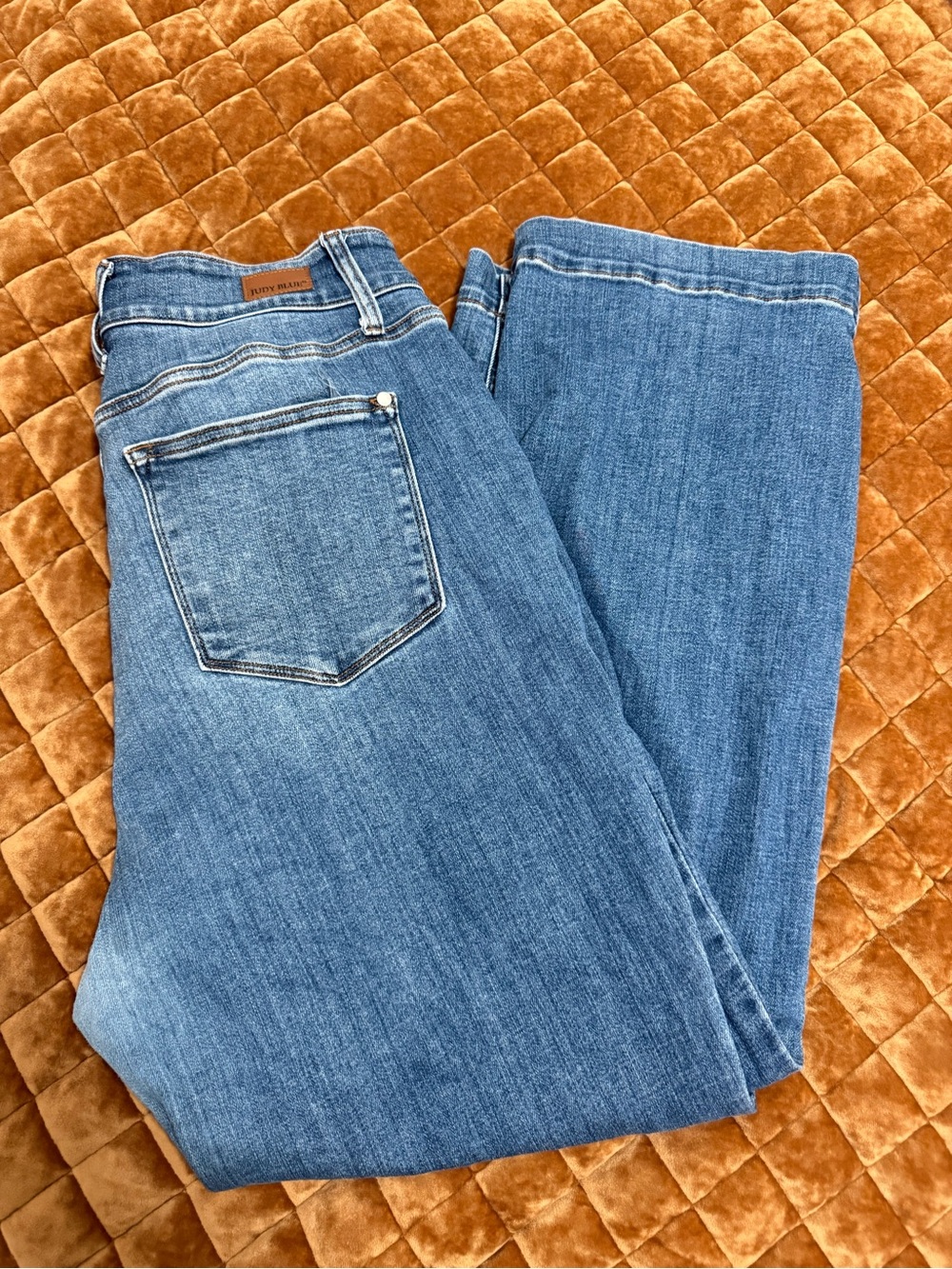 Judy Blue Distressed Medium Blue High-Waist Jeans